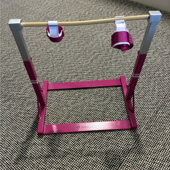 American Girl Other - American Girl Gymnastics Bar 18” McKenna Pink Bar Only & Grips Doll Playset